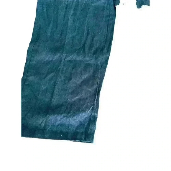 Women's Black‎ 100% Linen Pants Pockets Drawstring Size L Large Gauzy Coastal - Picture 4 of 12